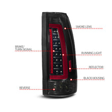 Load image into Gallery viewer, Anzo Full LED Tail Lights for Chevy &amp; GMC C/ K 1500 2500 3500 (1988-1999) Black or Chrome Housing with Clear, Red or Smoke Lens Alternate Image