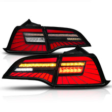 Load image into Gallery viewer, Anzo Full LED Tail Lights Tesla Model 3 (17-23) &amp; Model Y (20-25) Sequential Turn Signals - Black Housing with Smoked Lens 311489X - Default Title Alternate Image