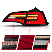 Load image into Gallery viewer, Anzo Full LED Tail Lights Tesla Model 3 (17-23) &amp; Model Y (20-25) Sequential Turn Signals - Black Housing with Smoked Lens 311489X - Default Title Alternate Image
