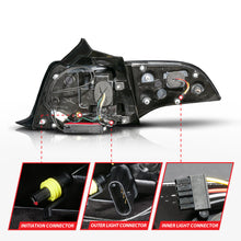 Load image into Gallery viewer, Anzo Full LED Tail Lights Tesla Model 3 (17-23) &amp; Model Y (20-25) Sequential Turn Signals - Black Housing with Smoked Lens 311489X - Default Title Alternate Image
