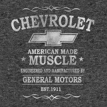 Load image into Gallery viewer, Chevrolet American Made Muscle T-Shirt - Gray Alternate Image