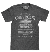 Load image into Gallery viewer, Chevrolet American Made Muscle T-Shirt - Gray Alternate Image