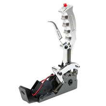 Load image into Gallery viewer, Hurst Pistol-Grip Quarter Stick Race Shifter - GM PowerGlide FWD TH250/ TH350/ TH375/ TH400 [Reverse Pattern] Black or  Clear Anodized Billet Aluminum Handle Alternate Image