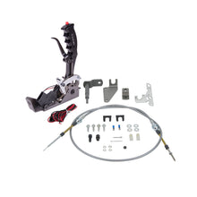 Load image into Gallery viewer, Hurst Pistol-Grip Quarter Stick Race Shifter - GM PowerGlide FWD TH250/ TH350/ TH375/ TH400 [Reverse Pattern] Black or  Clear Anodized Billet Aluminum Handle Alternate Image