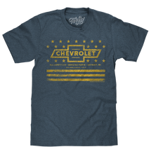 Load image into Gallery viewer, Chevrolet Yellow Stars &amp; Stripes T-Shirt - Gray Alternate Image