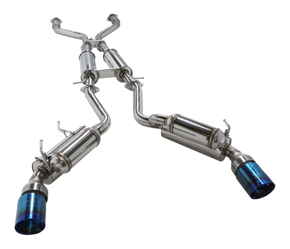 HKS Exhaust Nissan 370Z (09-19) Full Dual Hi Power Catback w/ Burnt Blue Tips - 32009-BN004