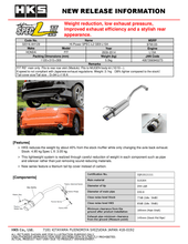 Load image into Gallery viewer, HKS Exhaust Honda Fit (2009-2014) Hi-Power Spec L II Axleback - 32016-AH129 - Default Title Alternate Image