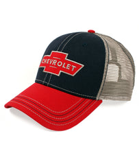 Load image into Gallery viewer, Chevy Red Logo Patch Hat - Blue and Red Alternate Image