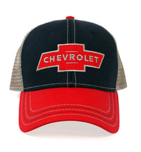 Load image into Gallery viewer, Chevy Red Logo Patch Hat - Blue and Red Alternate Image