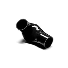 Load image into Gallery viewer, BOOST Products Silicone 90 Degree Elbow Hose Cobra Head 2.5-4.0in Black / Blue Alternate Image