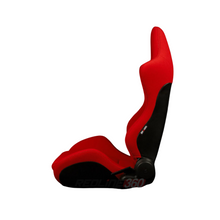 Load image into Gallery viewer, BRAUM ADVAN Sport Seats (Reclinable) Red Jacquard / Black Stitching or Black Jacquard / Black Alcantara - Red Jacquard / Black Stitching Alternate Image