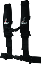 Load image into Gallery viewer, DragonFire Racing ATV Seat Belt Harness [2" or 3" Buckle 4 Point EZ-Adjust] Black or Red - 3" / Black Alternate Image