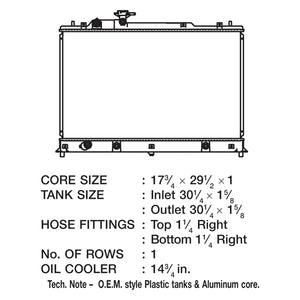CSF Radiator Mazda CX7 2.3L/ 2.5L (2007-2012) OEM Replacement w/ Aluminum Core 3497