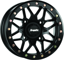 Load image into Gallery viewer, DragonFire Racing Typhon UTV Beadlock Wheels (15X6 4/137 5+1 +40) Black or Red Finish Alternate Image