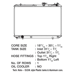 CSF Radiator Toyota Highlander 3.3L V6 Full Hybrid EV-Gas (2008-2010) OEM Replacement w/ Aluminum Core 3505