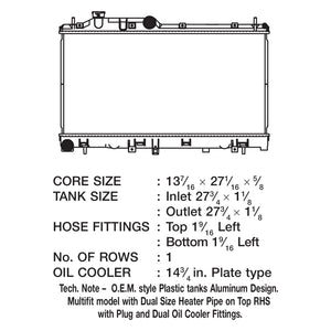 CSF Radiator Subaru XV Crosstrek 2.0L (2013-2015) OEM Replacement w/ Aluminum Core 3515