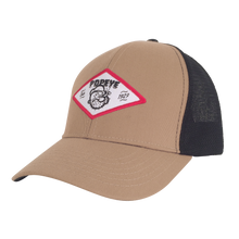 Load image into Gallery viewer, Tee Luv Popeye The Sailor Trucker Hat, Tan and Black Alternate Image