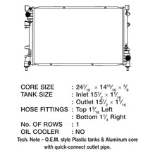 Load image into Gallery viewer, CSF Radiator Fiat 500 1.4L (2009-2019) OEM Replacement w/ Aluminum Core 3530 - Default Title Alternate Image