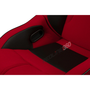 BRAUM Elite-R Racing Seats (Reclinable - Black Trim) Black / Blue / Red Cloth