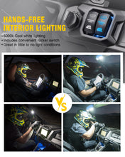 Load image into Gallery viewer, Xprite 13" UTV Center View Mirror w/ LED Lights &amp; Rocker Switch - Valiant Series - Default Title Alternate Image