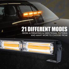 Load image into Gallery viewer, Xprite  LED Strobe Light Bar 18&quot; Vigilante Series 20W Traffic Advisor COB - Blue/Amber/White-Amber/White-Red/Red-Blue Alternate Image