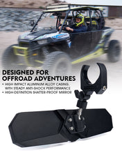 Load image into Gallery viewer, Xprite UTV Rear View Center Mirror [Fits 1.75" to 2" Rollbar] Convex 13" or 17" Wide Valiant Series Alternate Image