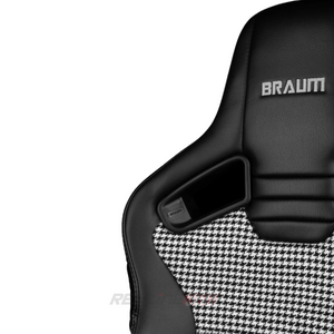 BRAUM Elite V2 Sport Seats (Reclinable - Black Leatherette & Houndstooth Cloth) BRR1-BHGS2