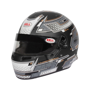 Bell Racing RS7 Pro Helmet [SA2020 and FIA8859-2015] White / Black / Grey / Red / White-Blue