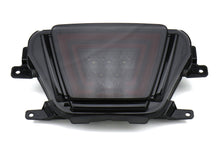 Load image into Gallery viewer, OLM Rear Brake / Fog / Reverse Light Toyota GR Supra (20-24) [V1 F1 Style] Smoke Lens/ Gloss Black Base / Red Bar Alternate Image