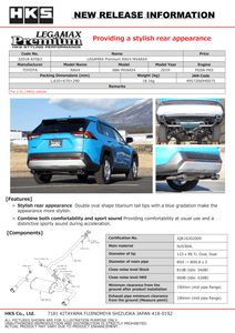 HKS Exhaust Toyota RAV4 (19-23) Legamax Premium w/ 4.9" x 3.9" Oval Tip Axleback - 32018-AT063