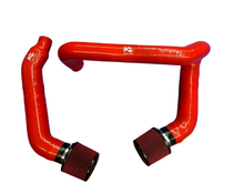 Load image into Gallery viewer, IRL Silicone Front Mount Intakes BMW M2 M3 M4 G80 G82 G83 G87 S58 (2021-2026) G8X High Performance - Black / Red Alternate Image