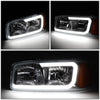 DNA Headlights for GMC Yukon (2000-2006) Yukon XL 1500 (2001-2006) with C-Shaped LED DRL and Black or Chrome Housing