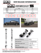 Load image into Gallery viewer, HKS Hipermax S Coilovers FRS BRZ 86 (2013-2021) w/ Front Camber Plates 80300-AT001 - Default Title Alternate Image