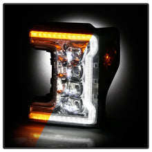 Load image into Gallery viewer, Spyder LED Projectile Headlights Ford F250/F350/F450 Super Duty (17-19 ) Halogen Model [Apex  Series - Sequential LED Turn Signal] Black or Chrome Alternate Image