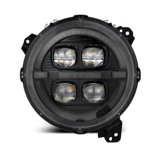 Load image into Gallery viewer, AlphaRex LED Projector Headlights Jeep Gladiator JT (18-23) [3D Ice-Cube LED - NOVA Series w/ DRL] Alpha-Black or Black Alternate Image