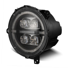 Load image into Gallery viewer, AlphaRex LED Projector Headlights Jeep Wrangler JL (18-23) [3D Ice-Cube LED - NOVA Series w/ DRL] Alpha-Black or Black - Black Alternate Image