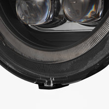 Load image into Gallery viewer, AlphaRex LED Projector Headlights Jeep Wrangler JL (18-23) [3D Ice-Cube LED - NOVA Series w/ DRL] Alpha-Black or Black - Black Alternate Image