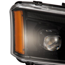Load image into Gallery viewer, AlphaRex LED Projector Headlights Chevy Avalanche w/o Body Cladding (02-06) [3D Ice-Cube LED - NOVA Series w/ DRL] Alpha-Black / Chrome / Black Alternate Image