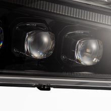 Load image into Gallery viewer, AlphaRex LED Projector Headlights Chevy Avalanche w/o Body Cladding (02-06) [3D Ice-Cube LED - NOVA Series w/ DRL] Alpha-Black / Chrome / Black Alternate Image