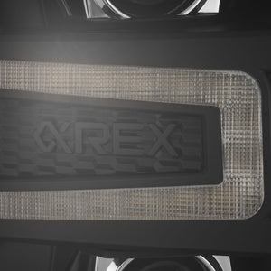 AlphaRex LED Projector Headlights Chevy Silverado 1500 (16-18) [LUXX Series - DRL Light Tube] Alpha-Black / Black / Chrome