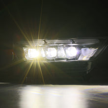Load image into Gallery viewer, AlphaRex LED Projector Headlights Ford Mustang (15-17) S550 [3D Ice-Cube LED - NOVA Series w/ DRL] Alpha-Black or Black - Tribar DRL / Black Alternate Image