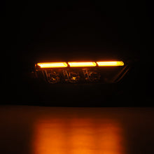 Load image into Gallery viewer, AlphaRex LED Projector Headlights Ford Mustang (15-17) S550 [3D Ice-Cube LED - NOVA Series w/ DRL] Alpha-Black or Black Alternate Image