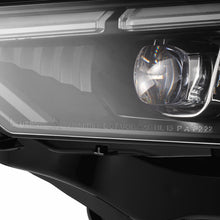Load image into Gallery viewer, AlphaRex LED Projector Headlights Ford Mustang (18-22) S550 [3D Ice-Cube LED - NOVA Series w/ DRL] Alpha-Black or Black - Tribar DRL / Black Alternate Image
