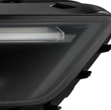 Load image into Gallery viewer, AlphaRex LED Projector Headlights Ford Mustang (15-17) S550 [3D Ice-Cube LED - NOVA Series w/ DRL] Alpha-Black or Black - Tribar DRL / Black Alternate Image