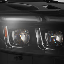 Load image into Gallery viewer, AlphaRex LED Projector Headlights Ford Mustang (15-17) S550 [3D Ice-Cube LED - NOVA Series w/ DRL] Alpha-Black or Black - Tribar DRL / Black Alternate Image