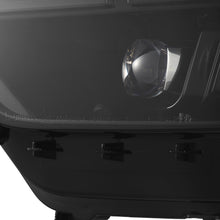 Load image into Gallery viewer, AlphaRex LED Projector Headlights Ford Mustang (15-17) S550 [3D Ice-Cube LED - NOVA Series w/ DRL] Alpha-Black or Black - Tribar DRL / Black Alternate Image