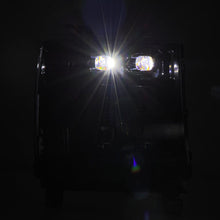 Load image into Gallery viewer, AlphaRex LED Projector Headlights Chevy Silverado 1500 (16-18) [3D Ice-Cube LED - NOVA Series w/ DRL] Black / Chrome / Jet Black - Alpha-Black / w/ Converter Alternate Image