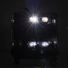 Load image into Gallery viewer, AlphaRex LED Projector Headlights Chevy Silverado 1500 (16-18) [3D Ice-Cube LED - NOVA Series w/ DRL] Black / Chrome / Jet Black - Alpha-Black / w/ Converter Alternate Image