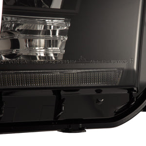 AlphaRex LED Projector Headlights Toyota Tundra (07-13) Sequoia (07-17) [MK II NOVA Series w/ DRL & Level Adjuster] Alpha-Black / Black / Chrome