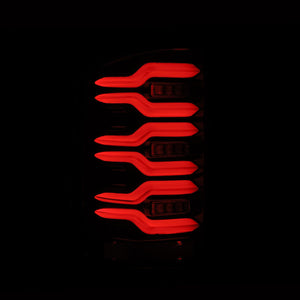 AlphaRex LED Tail Lights GMC Sierra (14-18) LUXX Series - Alpha-Black / Black / Black-Red